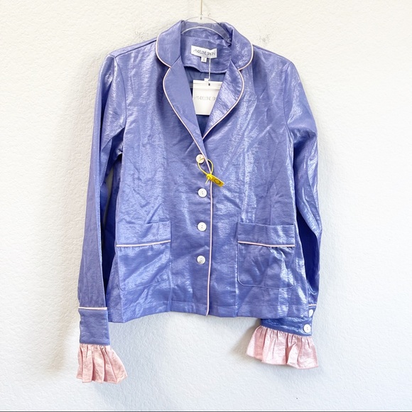 Madeleine Simon Studio The Lazy Artist PJs Pink Purple Size Small - Picture 4 of 8